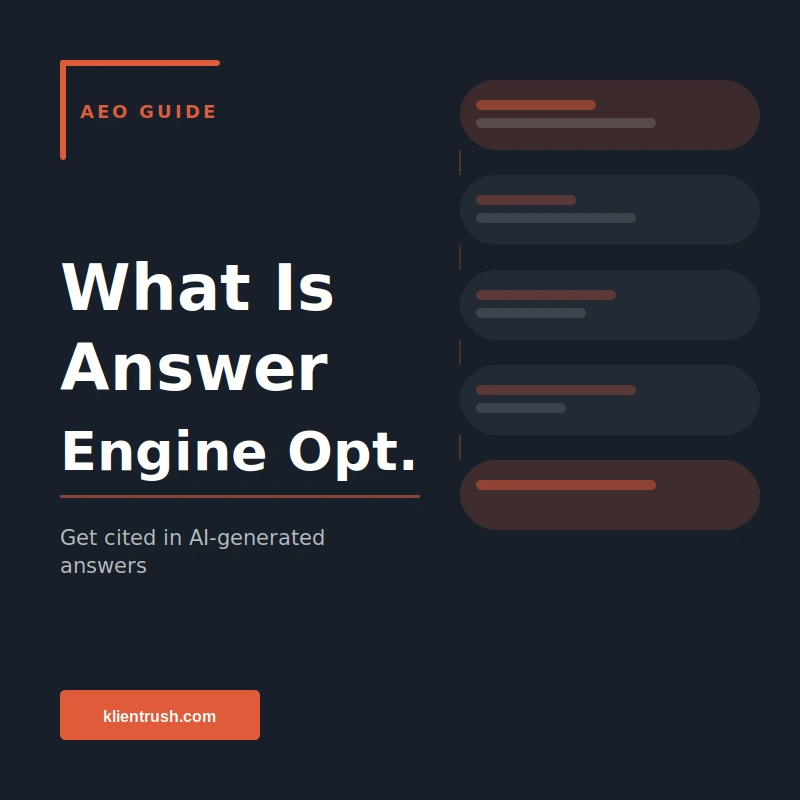 Featured graphic explaining answer engine optimization (AEO)