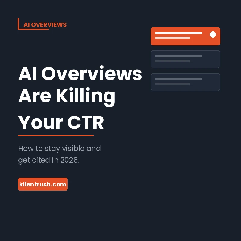 Featured graphic for Google AI Overviews impact on click-through rates